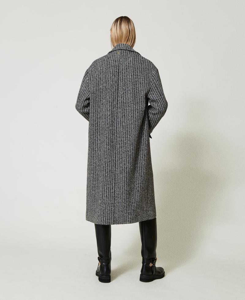 Scee by twin set Cappotto in misto lana gessato Qualità