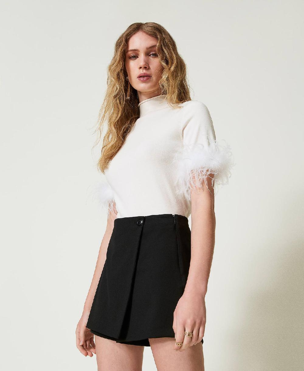 Scee by twin set Shorts a portafoglio in misto lana Vendita