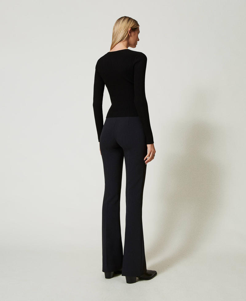 Scee by twin set Pantaloni flare a vita alta Promozione