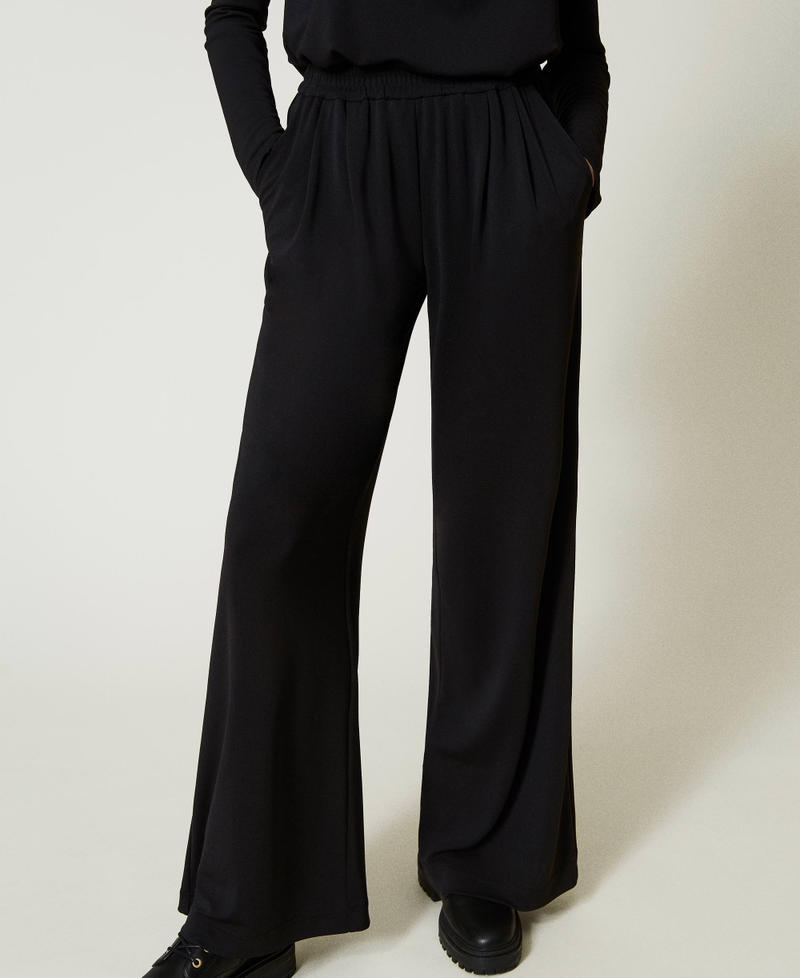 Scee by twin set Pantaloni a palazzo in jersey crêpe Qualità Garantita