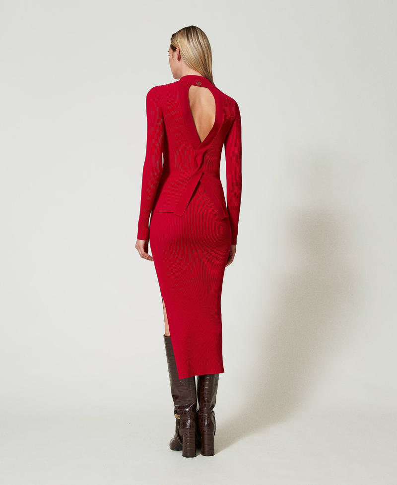 Scee by twin set Gonna longuette in maglia a costine Fino Al -60%
