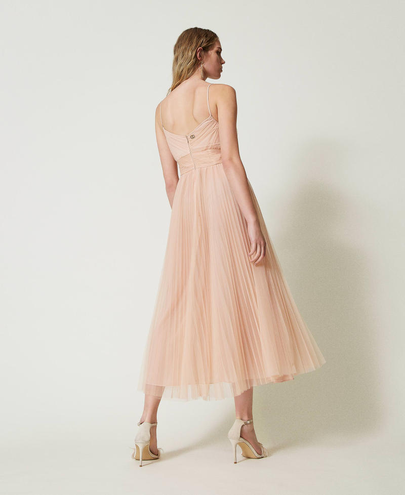 Scee by twin set Abito longuette in tulle plissé In Vendita
