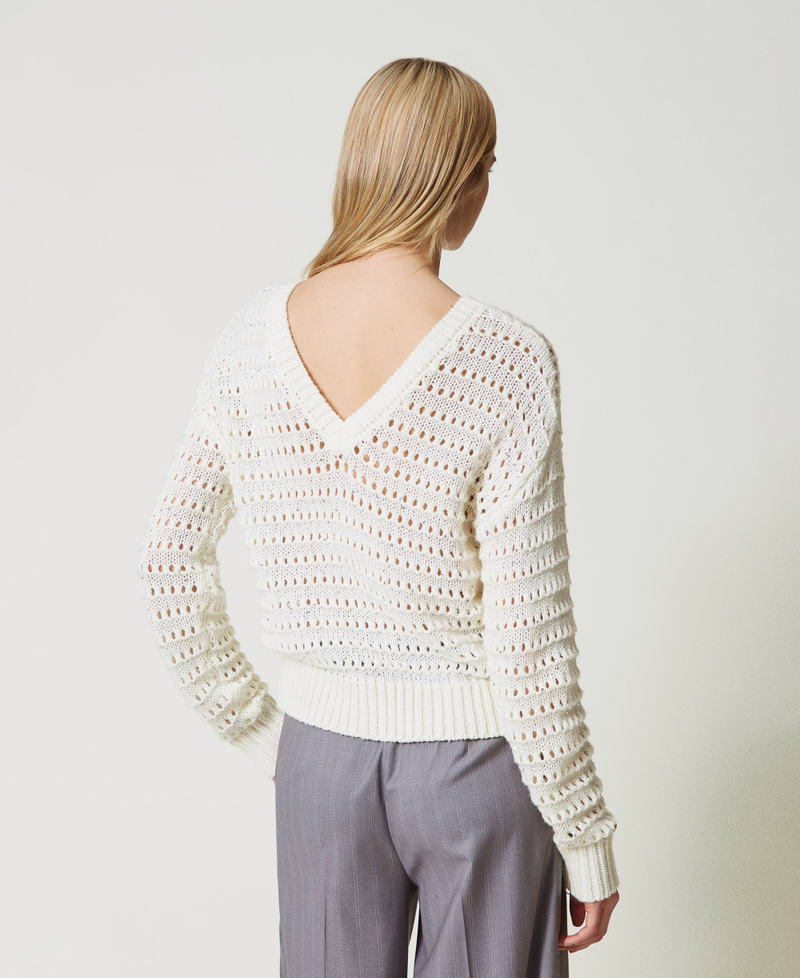 Scee by twin set Maglia traforata con paillettes Saldi