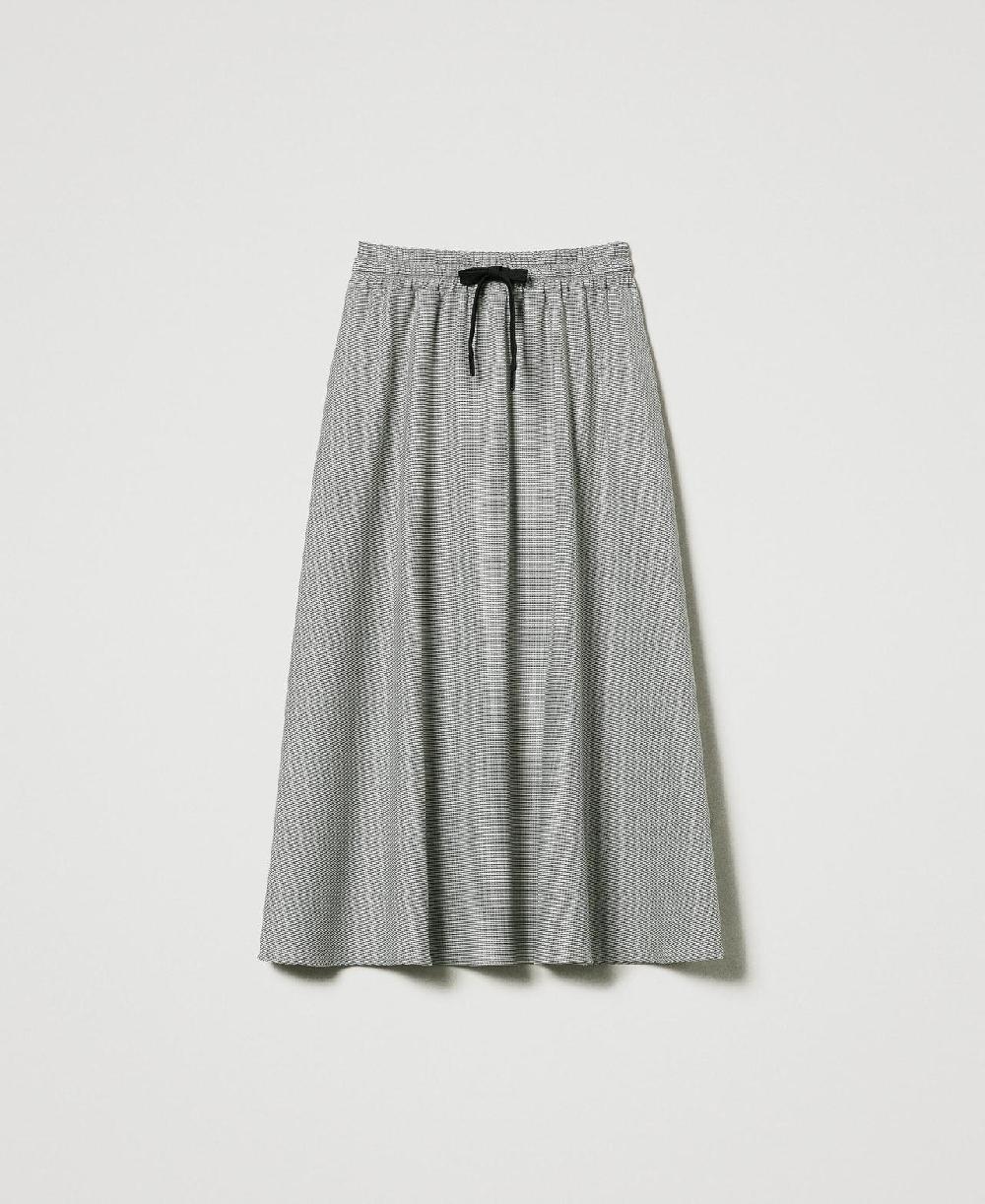 Scee by twin set Gonna longuette in pied de poule Vendita Economica