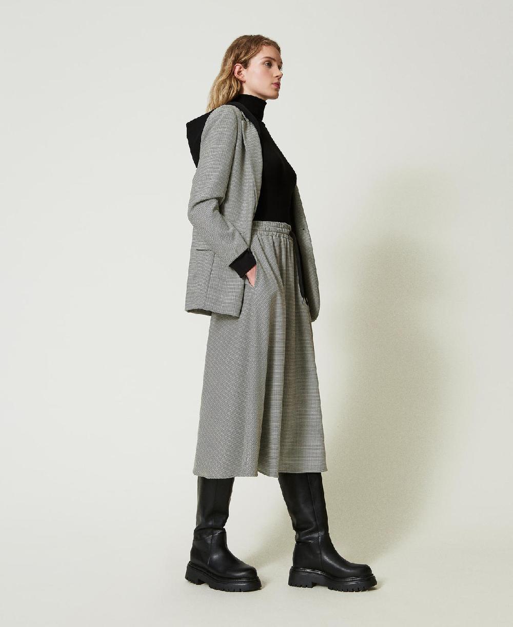 Scee by twin set Gonna longuette in pied de poule Vendita Economica