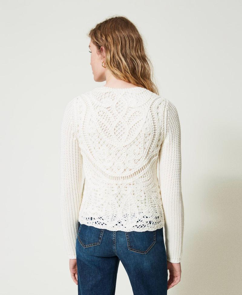 Scee by twin set Giacca in maglia misto lana crochet Sconto di tempo limitato