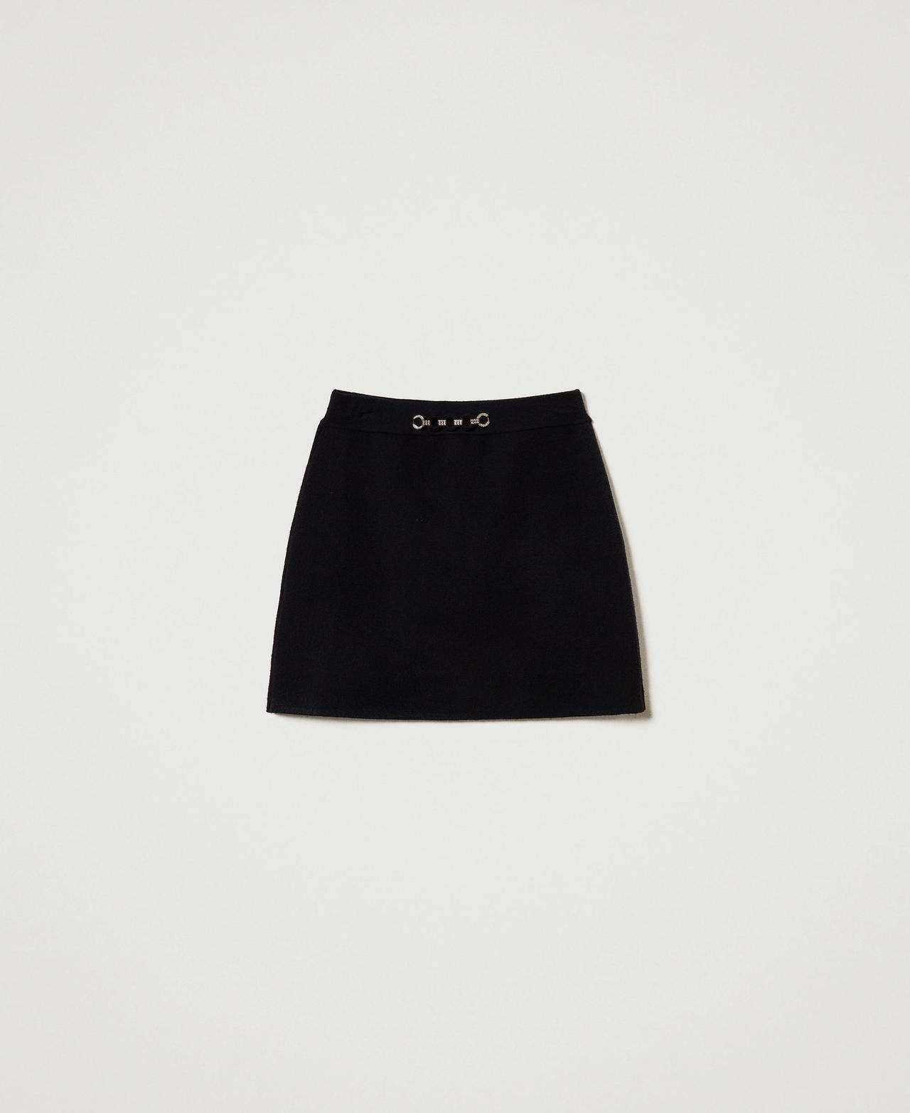 Scee by twin set Minigonna in maglia con applicazione bijoux Prezzo di fabbrica