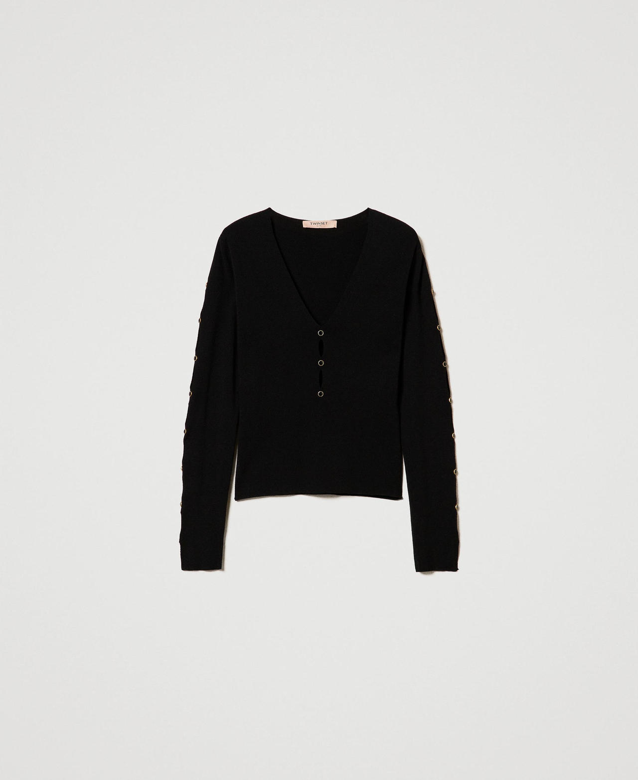 Scee by twin set Maglia con cut-out e borchie Offerta speciale