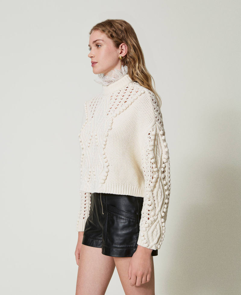 Scee by twin set Maglia in misto lana con mix di punti Fornitura limitata