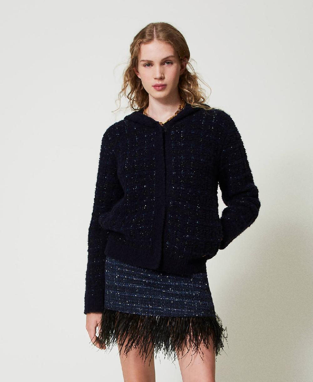 Scee by twin set Giacca in maglia jacquard check Offerta Pasqua
