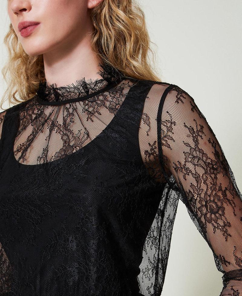 Scee by twin set Blusa cropped in pizzo e top Offerte giornaliere