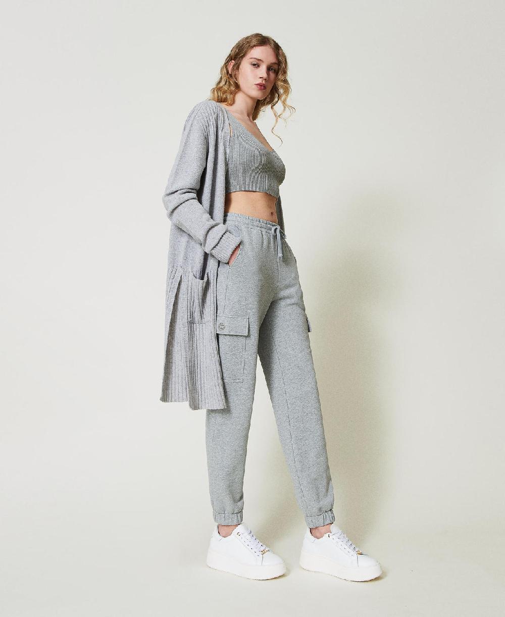 Scee by twin set Pantaloni joggers in felpa con Oval T Enormi risparmi