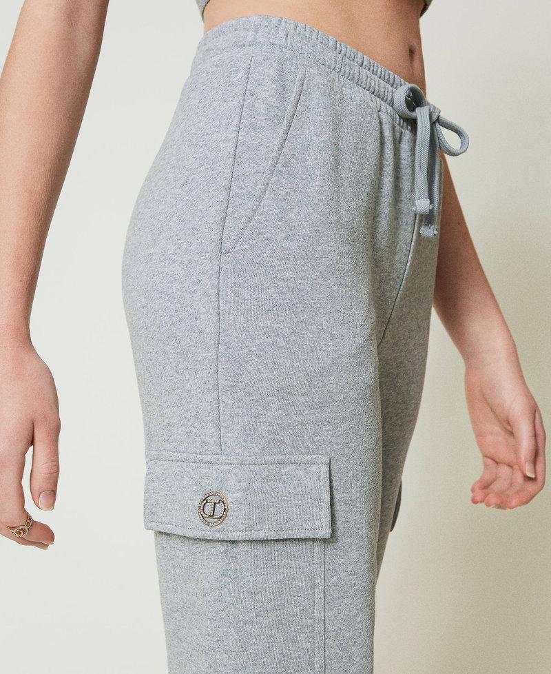 Scee by twin set Pantaloni joggers in felpa con Oval T Enormi risparmi