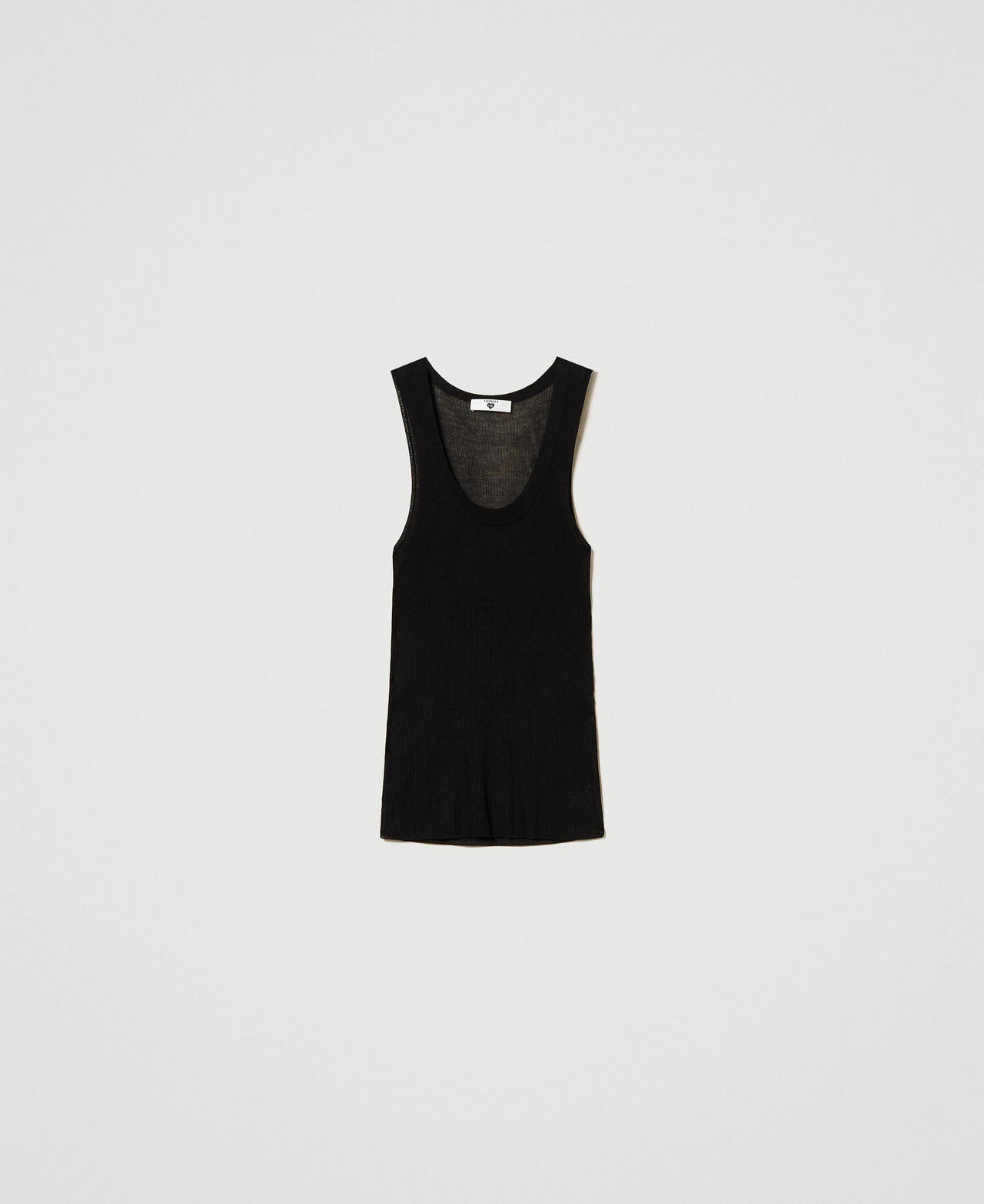 Scee by twin set Top fitted in maglia di viscosa Offerta settimanale