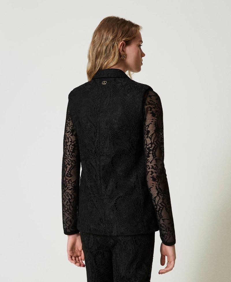 Scee by twin set Gilet doppiopetto in pizzo macramè Rilascio limitato