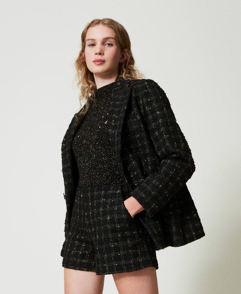 Scee by twin set Shorts bouclé a disegno check Ultimi tre giorni