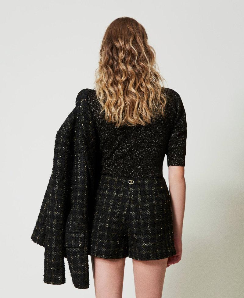 Scee by twin set Shorts bouclé a disegno check Ultimi tre giorni