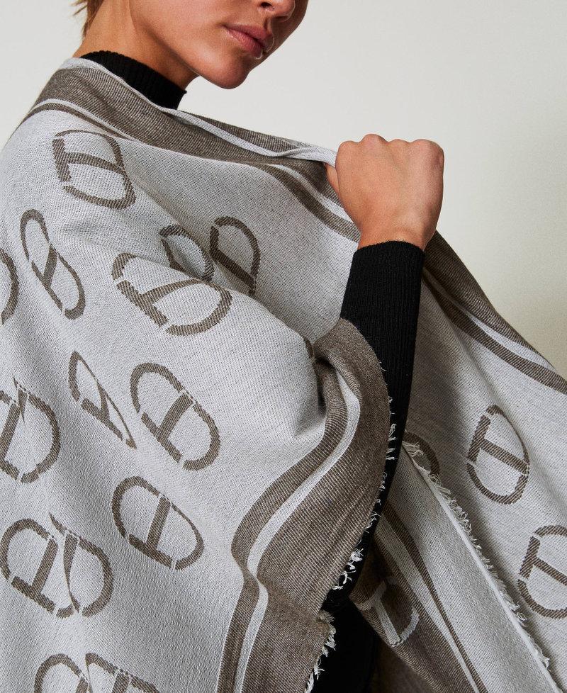 Scee by twin set Poncho jacquard con Oval T Promozione temporanea