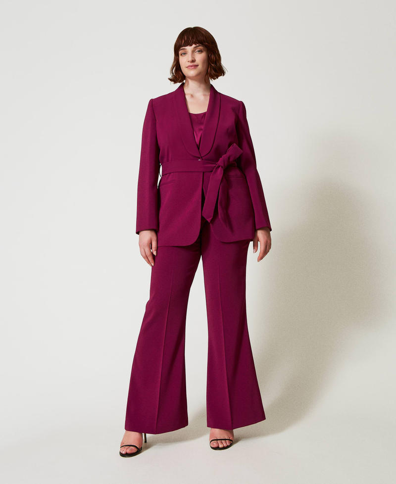 Scee by twin set Pantaloni flare con catena Oval T Fino al 50% di sconto