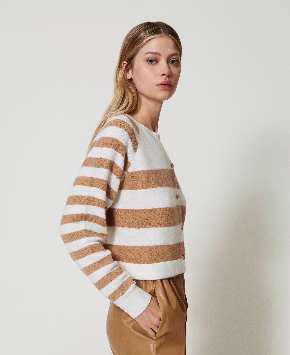Scee by twin set Cardigan a righe bicolore Offerta speciale della fabbrica