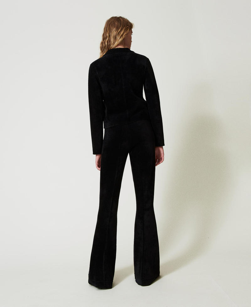 Scee by twin set Pantaloni flare in maglia con bottoni Oval T Enormi sconti