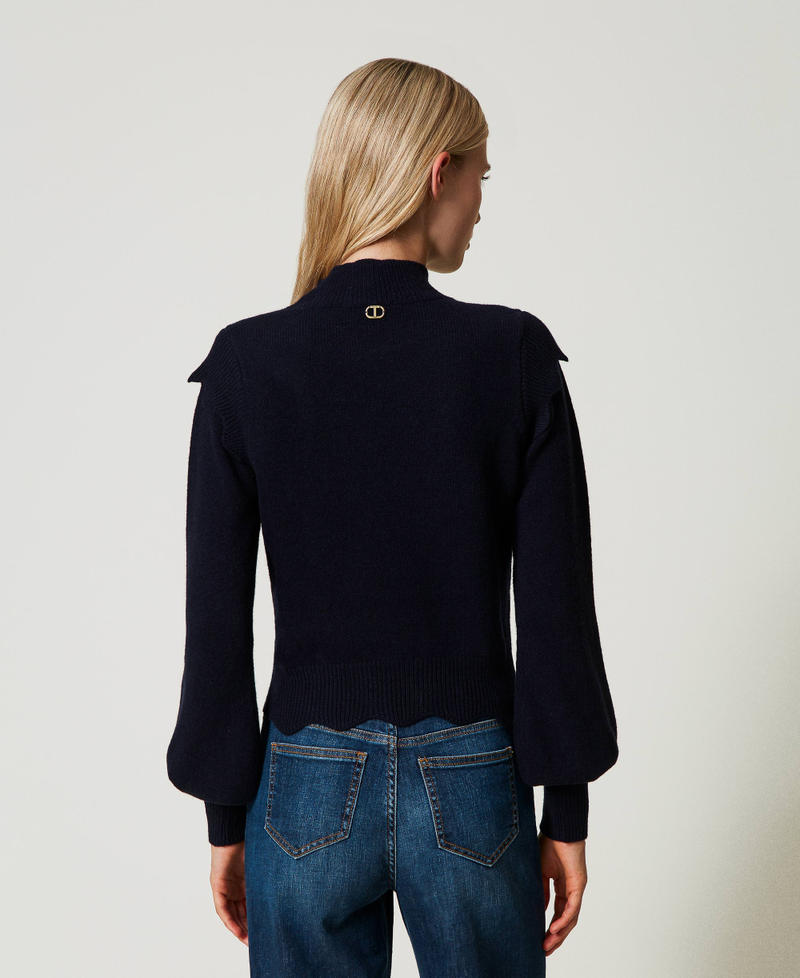 Scee by twin set Maglia in lana e cashmere con smerli Officina