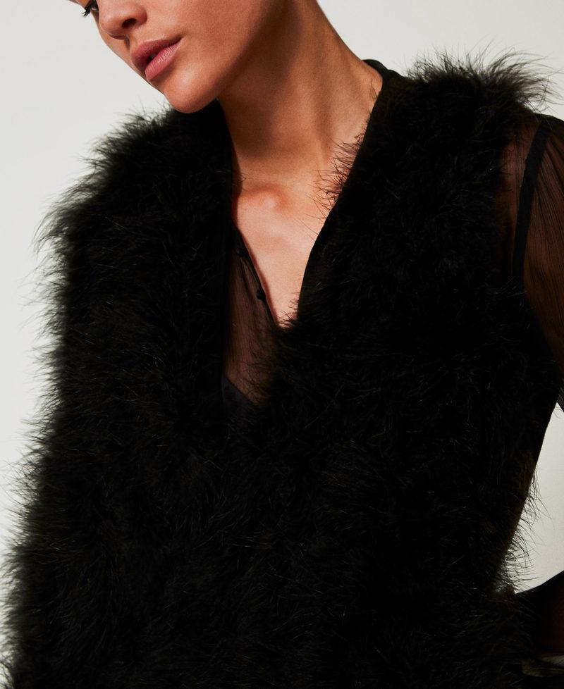 Scee by twin set Gilet con piume Limitato a 3 giorni
