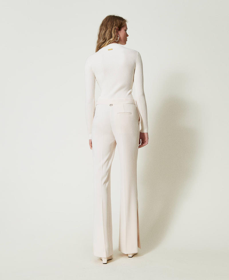 Scee by twin set Pantaloni straight leg con spacchi In vendita