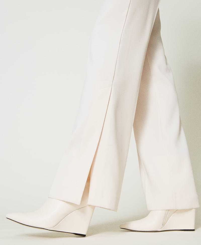 Scee by twin set Pantaloni straight leg con spacchi In vendita