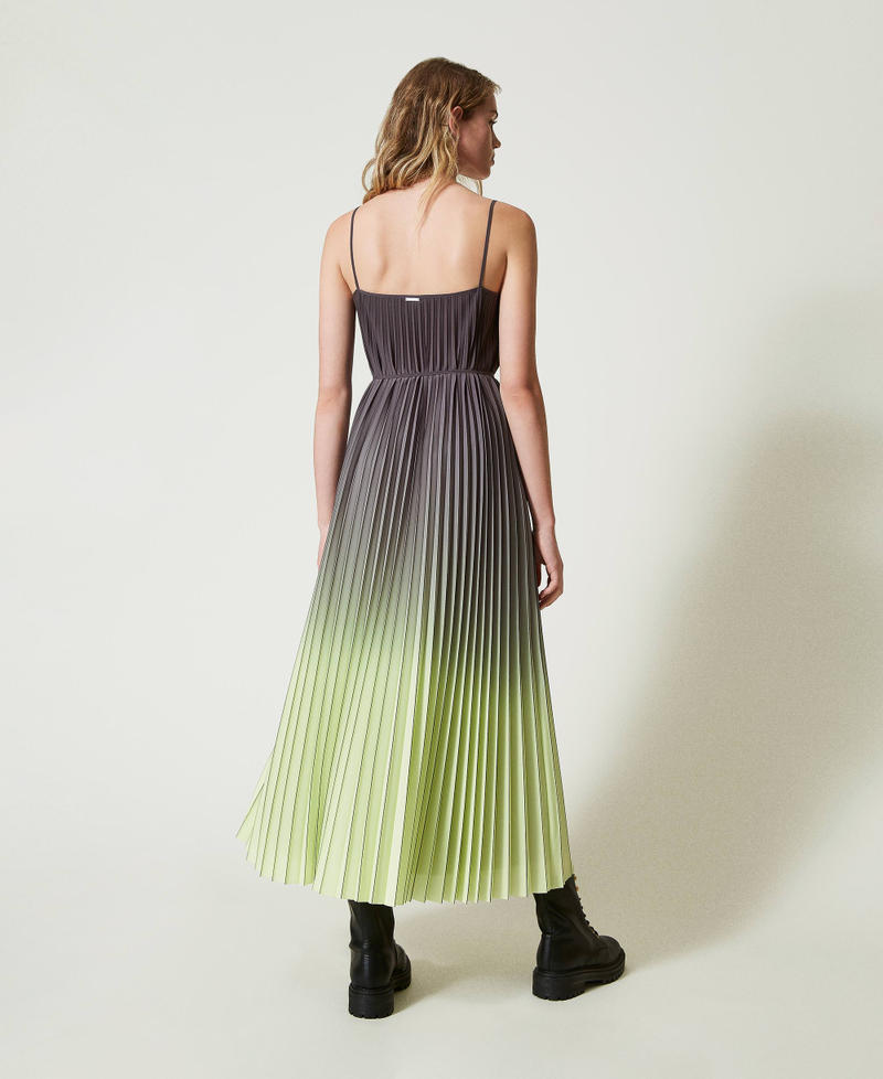 Scee by twin set Abito lungo in georgette plissé stampata 50% di sconto per tempo limitato