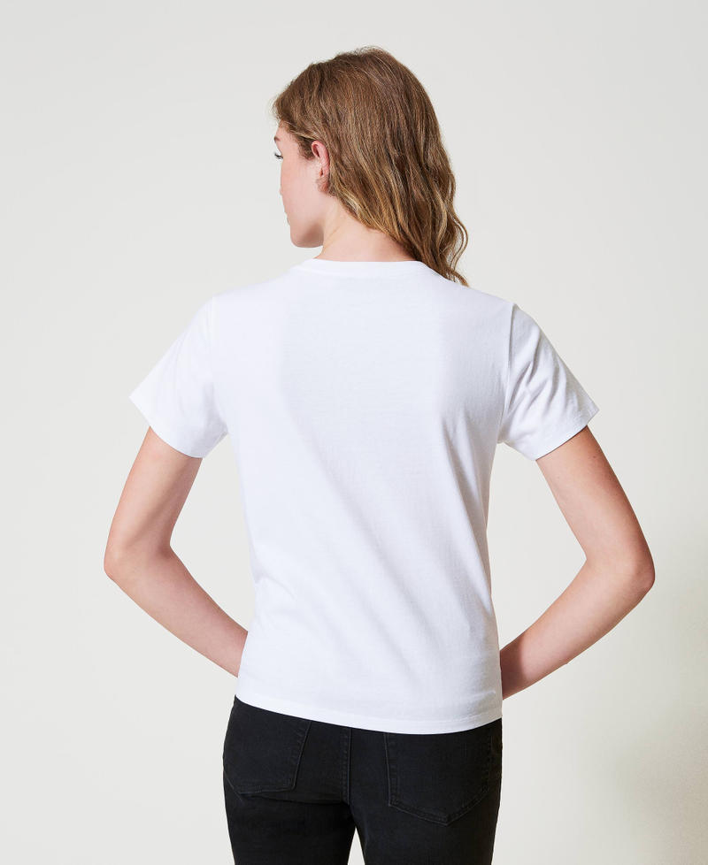 Scee by twin set T-shirt con ricamo logo Oval T Italia