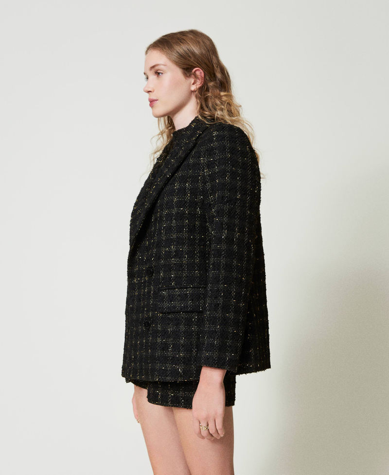 Scee by twin set Giacca blazer bouclé a disegno check Soddisfazione Garantita