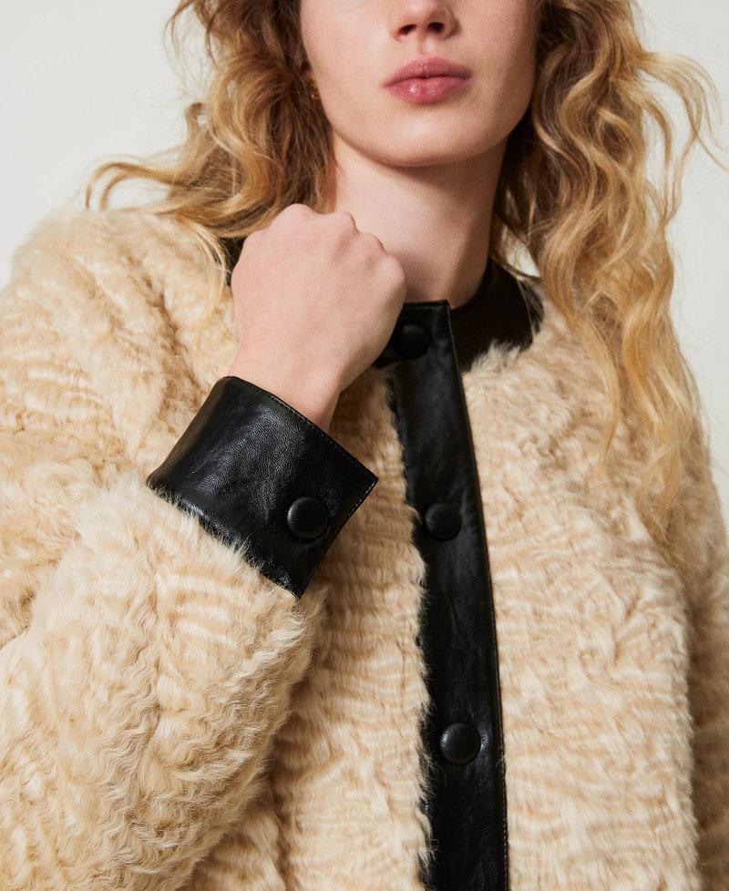 Scee by twin set Giacca boxy in faux fur Qualità Garantita