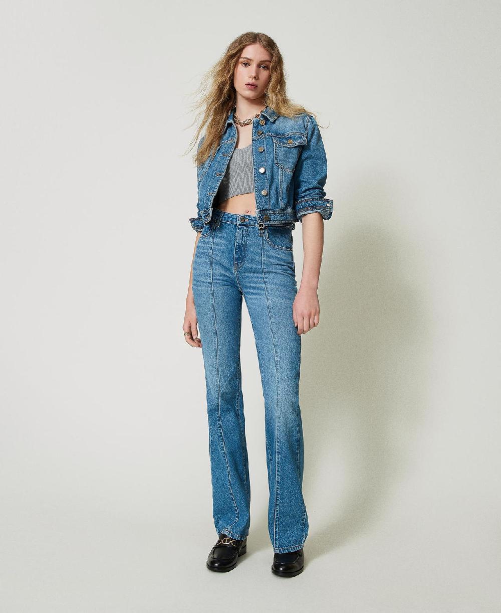 Scee by twin set Pantaloni Jeans flare cinque tasche Online