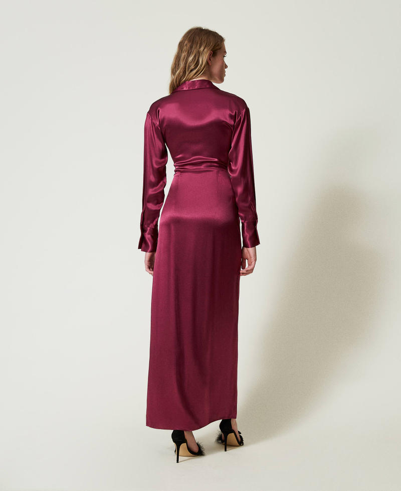 Scee by twin set Abito lungo in raso a portafoglio Moda