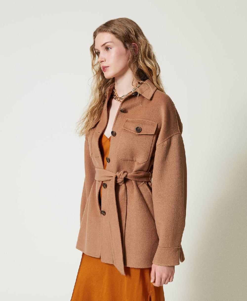 Scee by twin set Cappotto caban in panno double misto lana Grande vendita