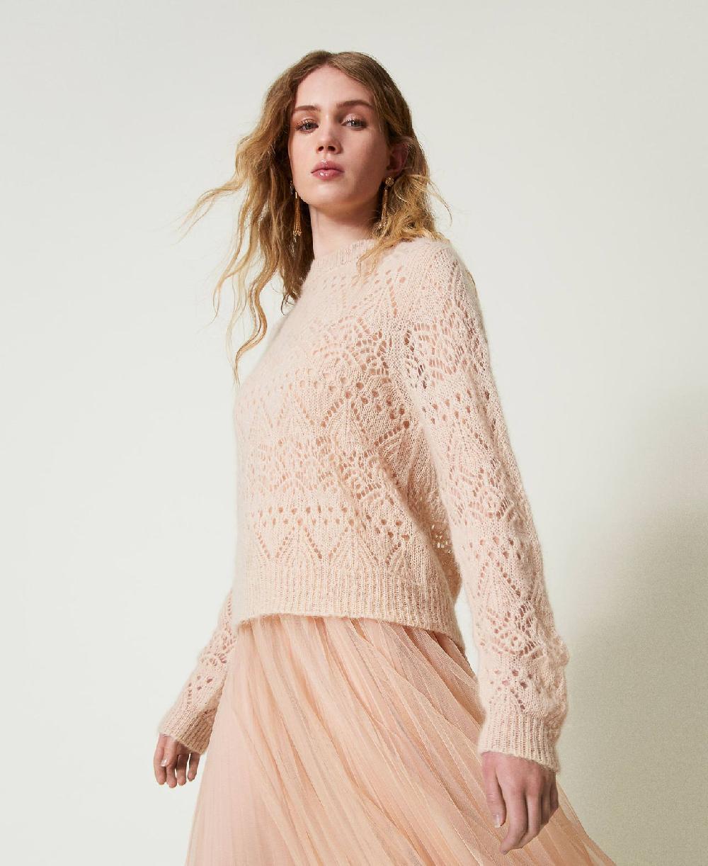 Scee by twin set Maglia in misto mohair mix di punti Fornitura limitata
