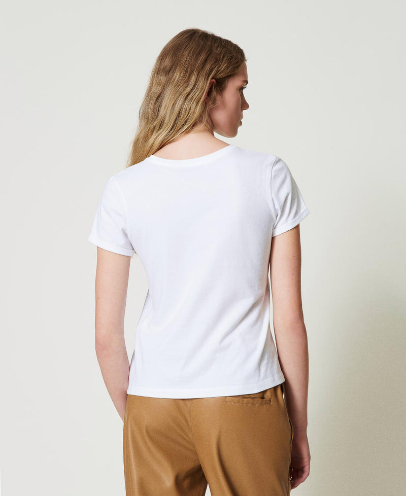 Scee by twin set T-shirt fitted con spilla crochet Shopping online