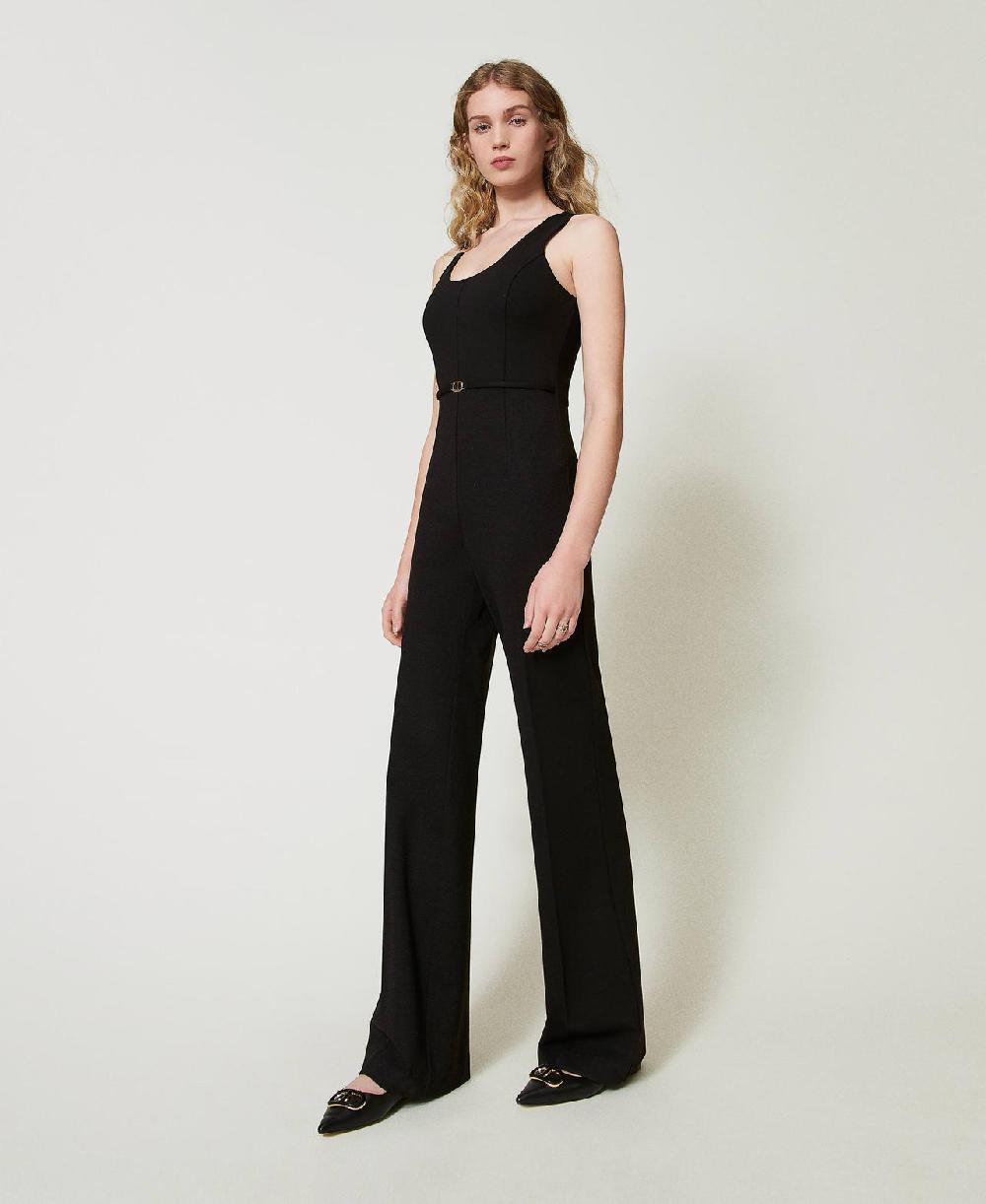 Scee by twin set Tuta flare con cinturino Oval T Offerta natalizia