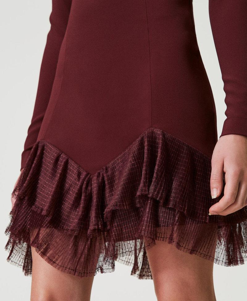 Scee by twin set Abito corto con balze plissé in tulle Offerta Anniversario
