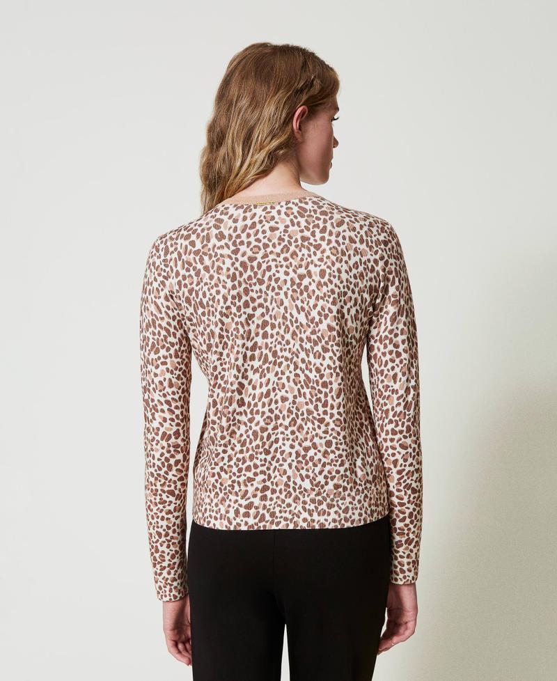 Scee by twin set Cardigan in maglia con stampa e pizzo Vendita calda