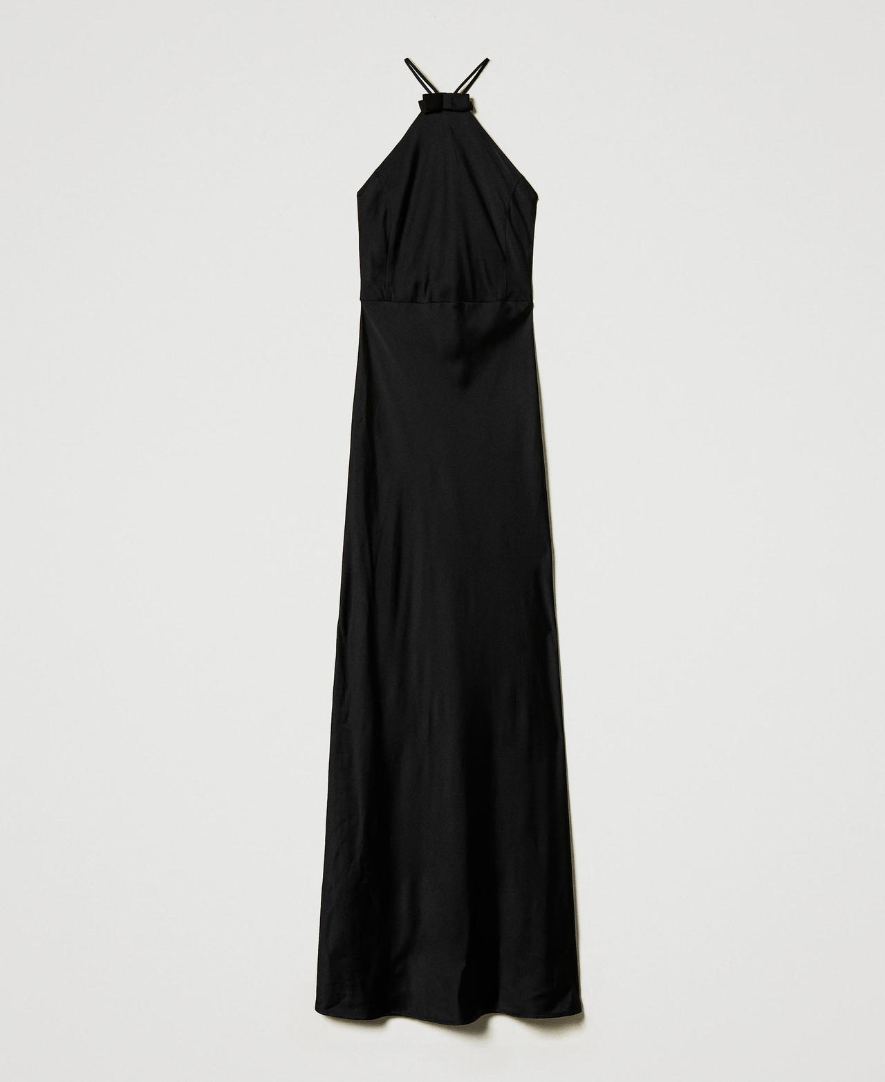 Scee by twin set Abito halter lungo in raso Online Outlet