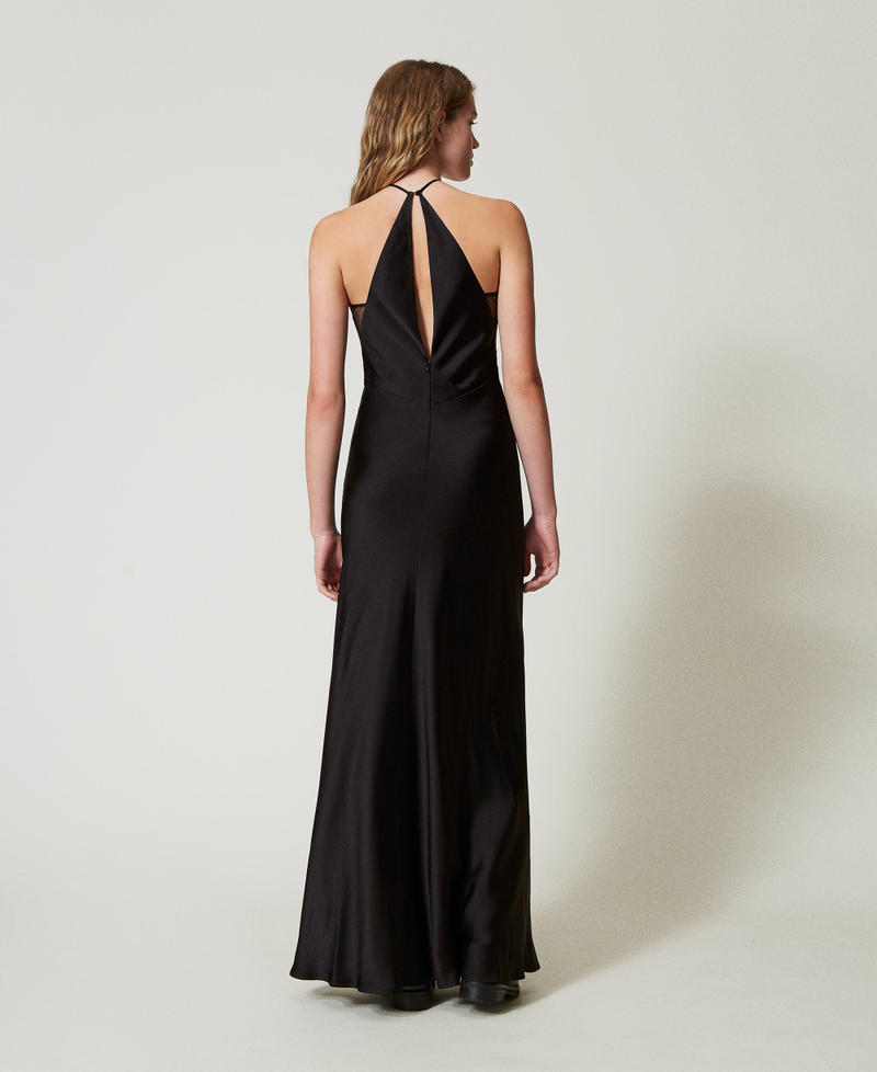 Scee by twin set Abito halter lungo in raso Online Outlet
