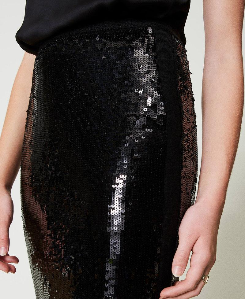 Scee by twin set Gonna longuette in maglia full paillettes Offerta temporanea