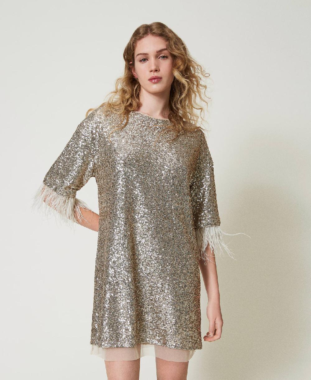 Scee by twin set Abito corto in full paillettes Grandi sconti