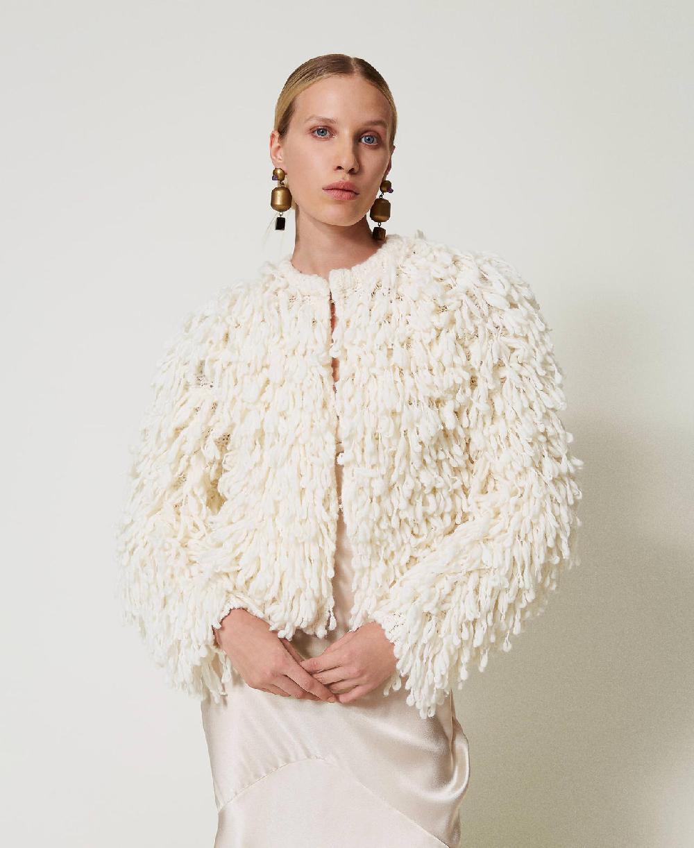 Scee by twin set Giacca 'Elizabeth' in maglia bouclé Nuovi prodotti