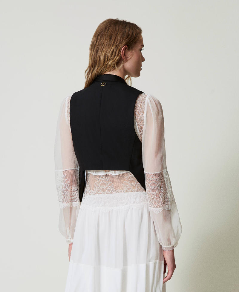 Scee by twin set Gilet in serge misto lana Liquidazione
