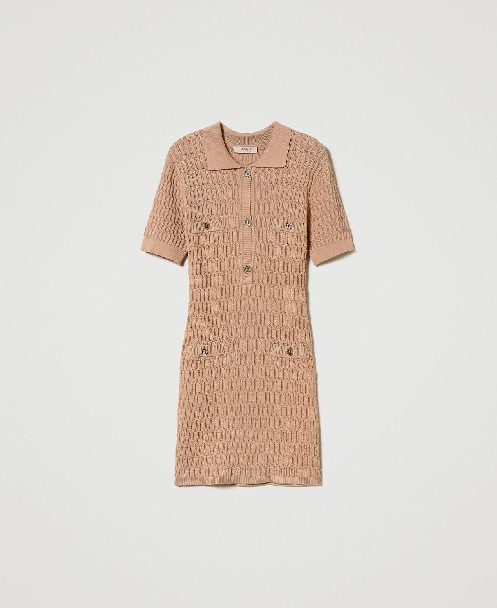 Scee by twin set Abito corto fitted in maglia con bottoni Comprane uno, ottenene uno gratis