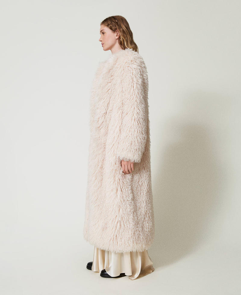 Scee by twin set Cappotto lungo in faux fur Offerte speciali