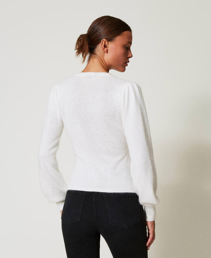 Scee by twin set Maglia in misto angora con perle Sconti VIP